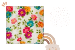 Vintage Pillow Design, Vintage Flowers Pillow Case Design Product Image 2