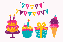 Colorful Birthday Party Clipart Set Product Image 2