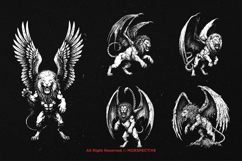 10 Bundle Dark Art Lion Wing Beast King Animal Predator Product Image 3