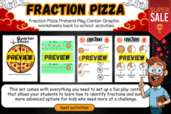 Fraction Pizza Pretend Play Center Graphic worksheets Product Image 2