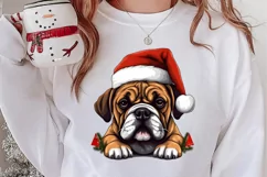 Christmas Peeking Dogs Clipart, Christmas PNG Product Image 2