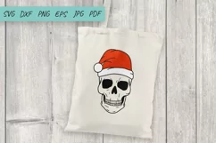 Skull Santa SVG, Christmas skull SVG, Christmas SVG Product Image 2