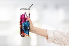 Watercolor Blooming flower tumbler wrap sublimation Product Image 2