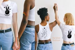 Peace sign silhouette and outline | Svg, Dxf and Png files Product Image 4