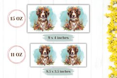 Watercolor Brittany dog Mug Wrap, Dog Coffee Cup Sublimation Product Image 2