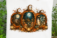 Spooky Halloween Pumpkin Scene Sublimation SVG Product Image 3