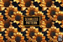 Golden Sunflower Digital Paper Product Image 2