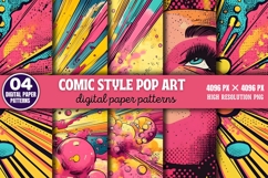 Comic Style Pop Art Background PNG Product Image 1