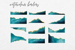 Gold and Blue Watercolour Borders Product Image 3