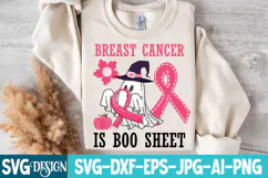 Breast Cancer is Boo Sheet SVG Cut File,Breast Cancer SVG Product Image 1