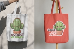 Funny Quotes Cactus Stickers Set - PNG Product Image 2