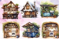 Cottage Kitchen Sublimation Clipart, Cottage Kitchen Collect Product Image 2