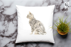 Silver Tabby Cat Clipart Sublimation PNG Product Image 3