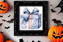 Blue Christmas Watercolor Clipart Sublimation Product Image 2