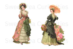 Victorian, Woman, Scraps, Ephemera, PNG, Clipart Product Image 2