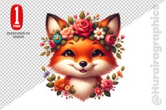 Cute Fox Clipart - PNG File Product Image 1