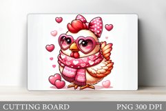 Cute Chicken Cutting Board. Valentines Cow Cutting Board Product Image 1