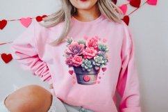 Pink Valentine Succulent Pot Clipart Product Image 2