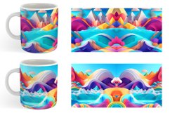 3D Ocean Landscape Mug Wrap | Sublimation Coffee Cup Product Image 4