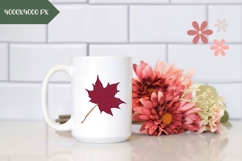 Red Maple leaf Illustration, Maple PNG, Autumn Print Product Image 2
