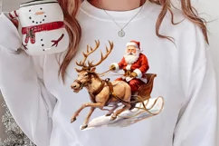 Christmas Sleigh Sublimation Clipart, Christmas PNG Product Image 2