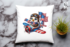 Patriotic Pilot Chick Clipart PNG Product Image 2