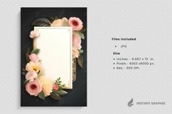 Beautiful Floral Frame on Dark Background Product Image 1