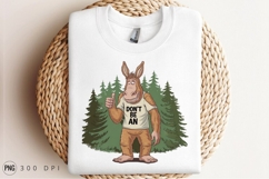 Cartoon Donkey Character T Shirt Forest Backdrop PNG Product Image 3