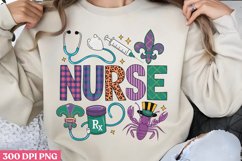 Nurse PNG, Mardi Gras Sublimation PNG Product Image 2