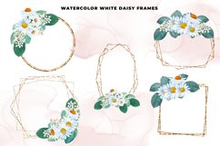 Watercolor Daisy Gold Glitter Frames Product Image 2