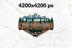 Colorado State PNG, Vintage Mountain Adventure Sublimation Product Image 2