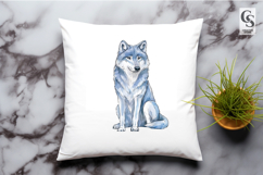 Watercolor Arctic Wolf Clipart Sublimation PNG Product Image 2