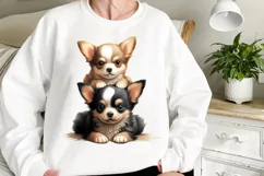 Stack Of Dogs Sublimation Clipart, Cute Puppy Clipart Product Image 1