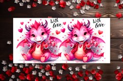 Valentine dragon | 4 love watercolor Sublimation Mug designs Product Image 2