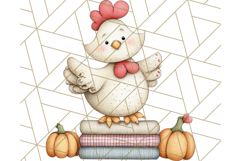 Fall Farm Animal Clipart, Autumn Barnyard PNG Illustrations Product Image 2