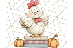 Fall Farm Animal Clipart, Autumn Barnyard PNG Illustrations Product Image 2