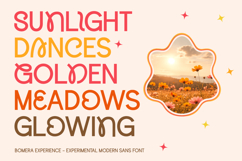 Bomera Experience - Experimental Sans Serif Font Product Image 2