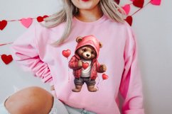 Valentines Day Bear Sublimation Clipart, Valentines Day PNG Product Image 2