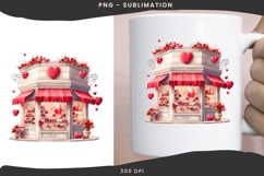 Watercolor Valentine shop png design for T-shirts Product Image 2