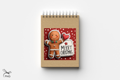 Cute Christmas gingerbread man digital paper Product Image 2