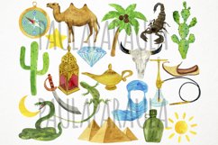 Watercolor Desert Clipart, Arabian Clipart, Moroccan Clipart Product Image 2