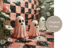 3D Halloween Tumbler Design, Funny Ghost Tumbler Wrap Product Image 2