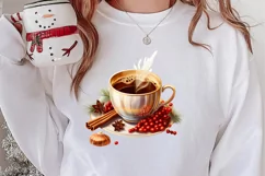 Christmas Coffee Clipart Sublimation, Christmas PNG Product Image 2