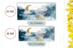 Watercolor Moon Mug Wrap, Celestial Mug Template Product Image 2