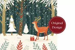 Christmas Tumbler Wrap, Winter Forest Tumbler Sublimation Product Image 2
