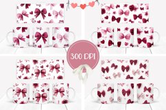 Cute Bows Mug Wrap Designs, Cartoon Bow Mug Sublimation Product Image 2