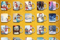 100 Snowman Mug Wrap Bundle, Christmas Sublimation PNG, Holy Product Image 3