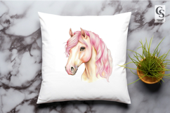 Pink Unicorn Horse Clipart Sublimation PNG Product Image 2