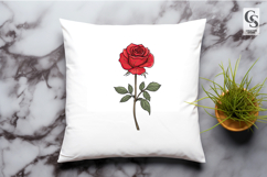 Elegant Red Rose Watercolor Clipart Sublimation PNG Product Image 3