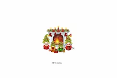 A family of dwarfs by the Christmas fireplace, Christmas Product Image 2